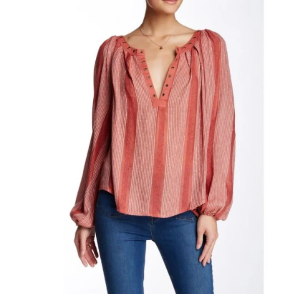 Free‎ People Against All Odds Blouse in Desert Sun - Picture 1 of 8